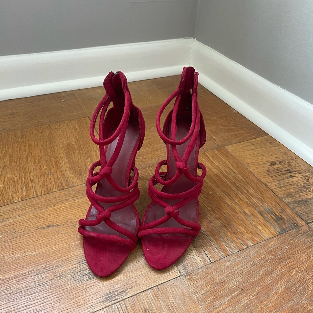 Zara Red Strappy Heels